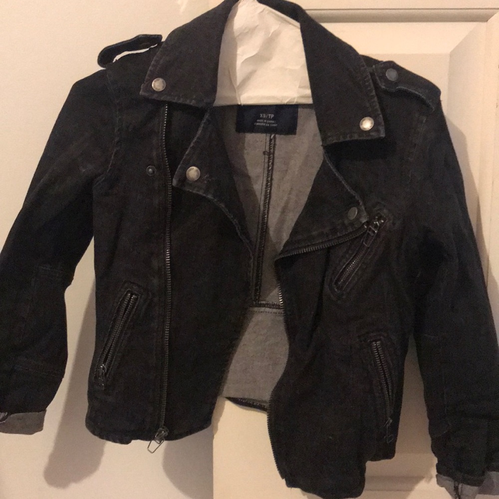black jean jacket